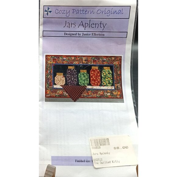 Jars Aplenty Wall Hanging Quilt Pattern By Janice Ellerton - Picture 1 of 2